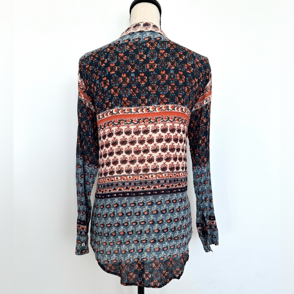 Free People Caravan Patchwork Multicolored Button… - image 4